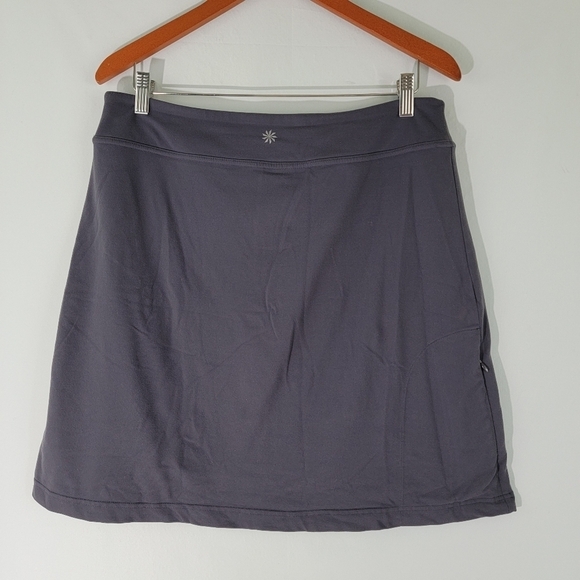 ATHLETA Women's Grey Skort Sz XLT Side Pockets Tennis Golf Athleisure Stretchy - Picture 2 of 9